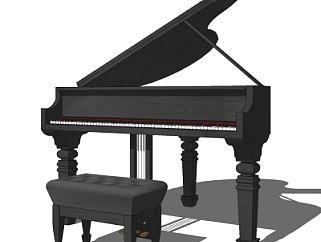 欧式钢琴su模型