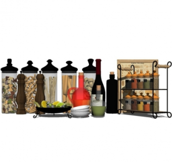 现代调味料su模型