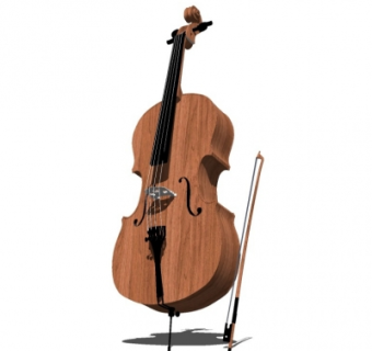 现代小提琴su模型