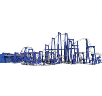 现代过山车su模型