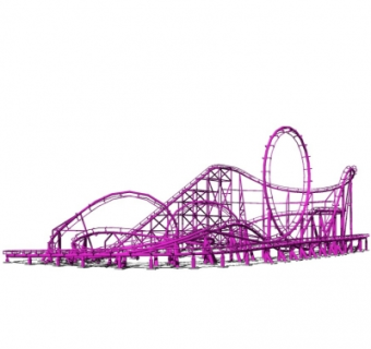 现代过山车su模型