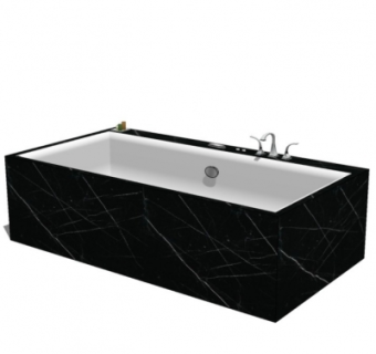 现代大理石浴缸su模型