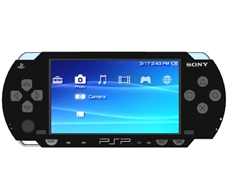 现代PSP游戏机su模型