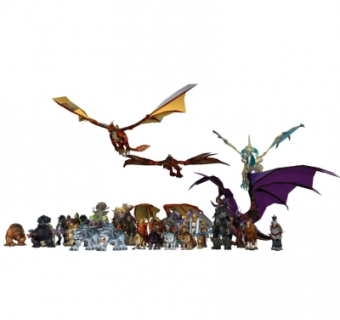 现代魔兽游戏角色su模型