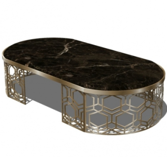 现代大理石茶几su模型