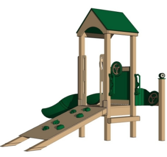 现代儿童滑梯su模型