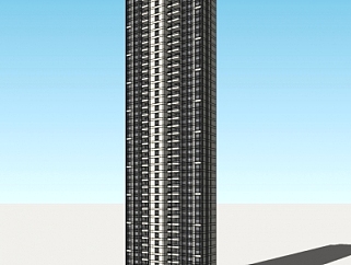 <em>现代超</em>高层公寓楼su模型
