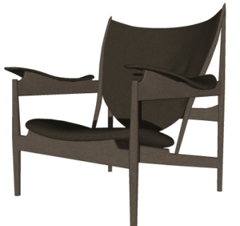 现代休闲椅su模型