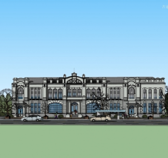 欧式办公楼su模型