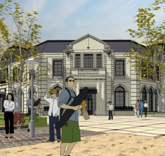 欧式教堂su模型