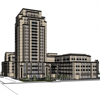 欧式酒店su模型