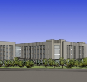 现代教学楼su模型