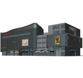 现代商场su模型