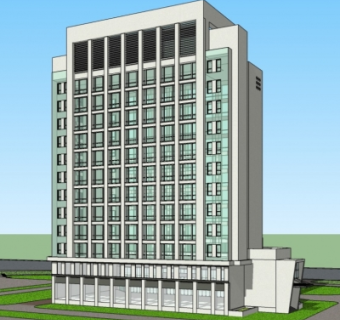 现代办公楼su模型