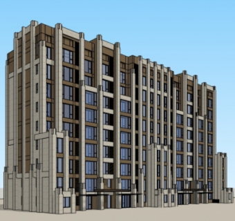 新古典公寓楼su模型