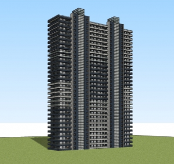 现代办公楼su模型