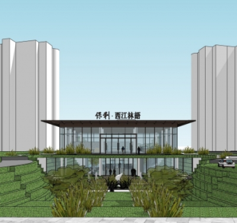 现代售楼处su模型