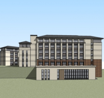 现代办公楼su模型