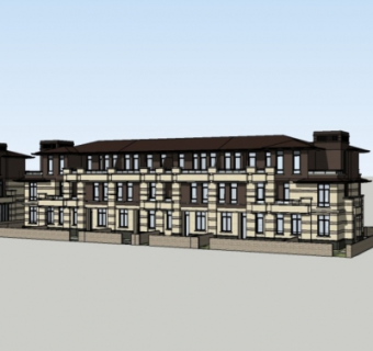 欧式公寓楼su模型