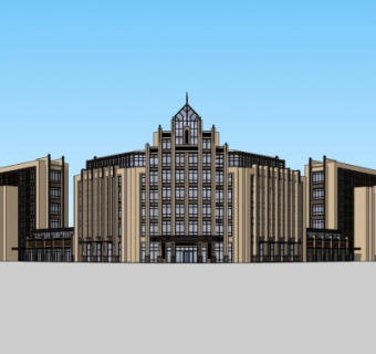 新古典办公楼su模型