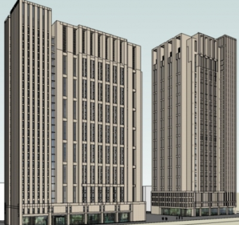 现代办公楼su模型