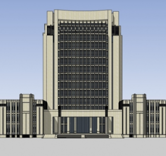 新古典办公楼su模型