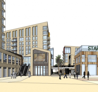 现代商业街su模型