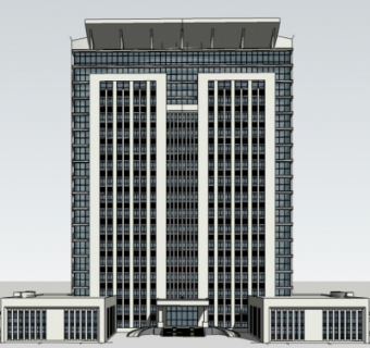 现代办公楼su模型