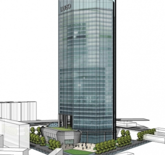 现代办公楼su模型