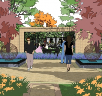 现代园林景观su模型