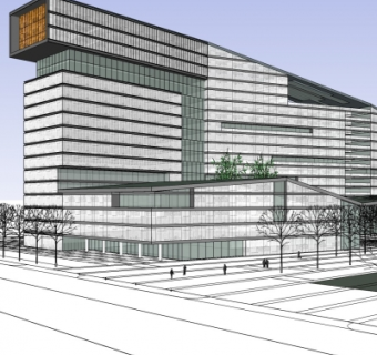 现代写字楼su模型