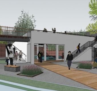 现代会所景观设计su模型