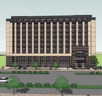 欧式办公楼su模型