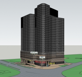 现代办公楼su模型