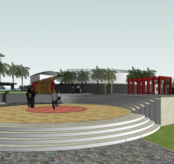 现代园林景观su模型