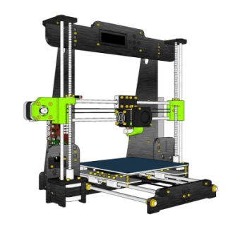 现代3d打印机su模型