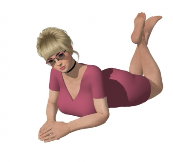 现代女士su模型