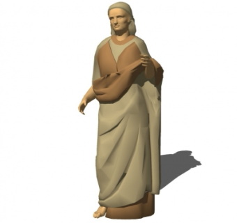 欧式圣母人物su模型