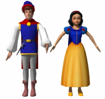 现代白雪公主组合su模型