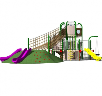 现代儿童滑梯su模型
