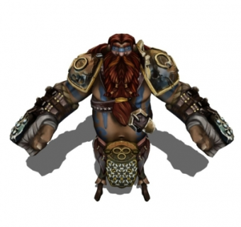 现代魔兽矮人su模型