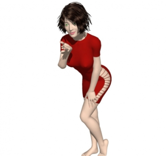 现代女士su模型