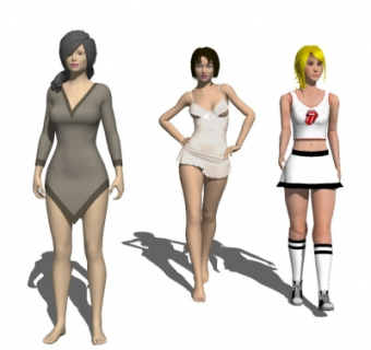 现代人物su模型