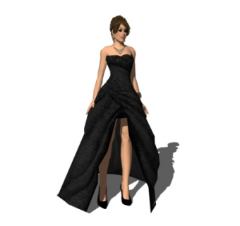 现代女士su模型