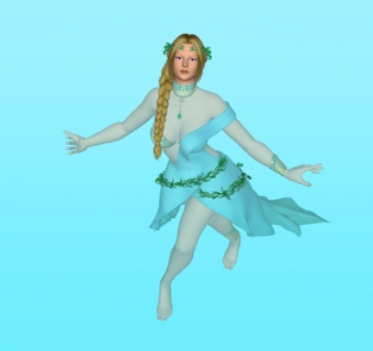 现代人鱼公主su模型