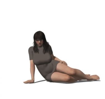 现代女士su模型