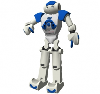 现代跳舞机器人su模型