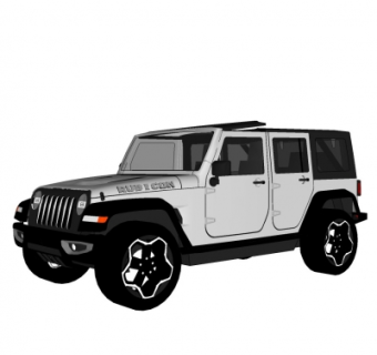 现代越野车su模型