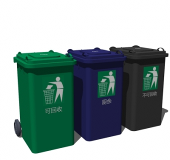 现代垃圾箱su模型