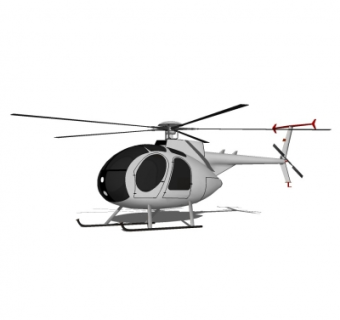 现代直升飞机su模型